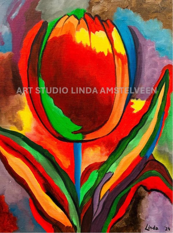 Schilderworkshop Kandinsky Tulp ART Studio Linda Amstelveen