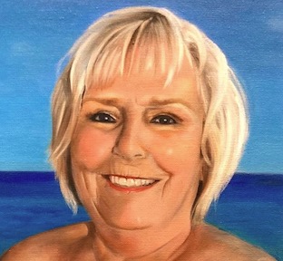 Gonneke Portret in olieverf, Art Studio Linda Amstelveen