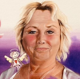 Trudy Portret in olieverf, Art Studio Linda Amstelveen